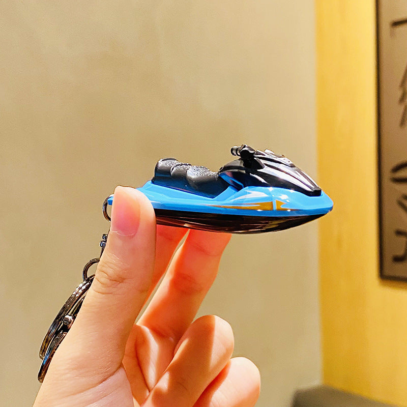 Wholesale Cartoon Motor Boat Mini Model Plastic Keychain